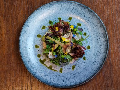 Vegan dishes at The Athenaeum & Residences