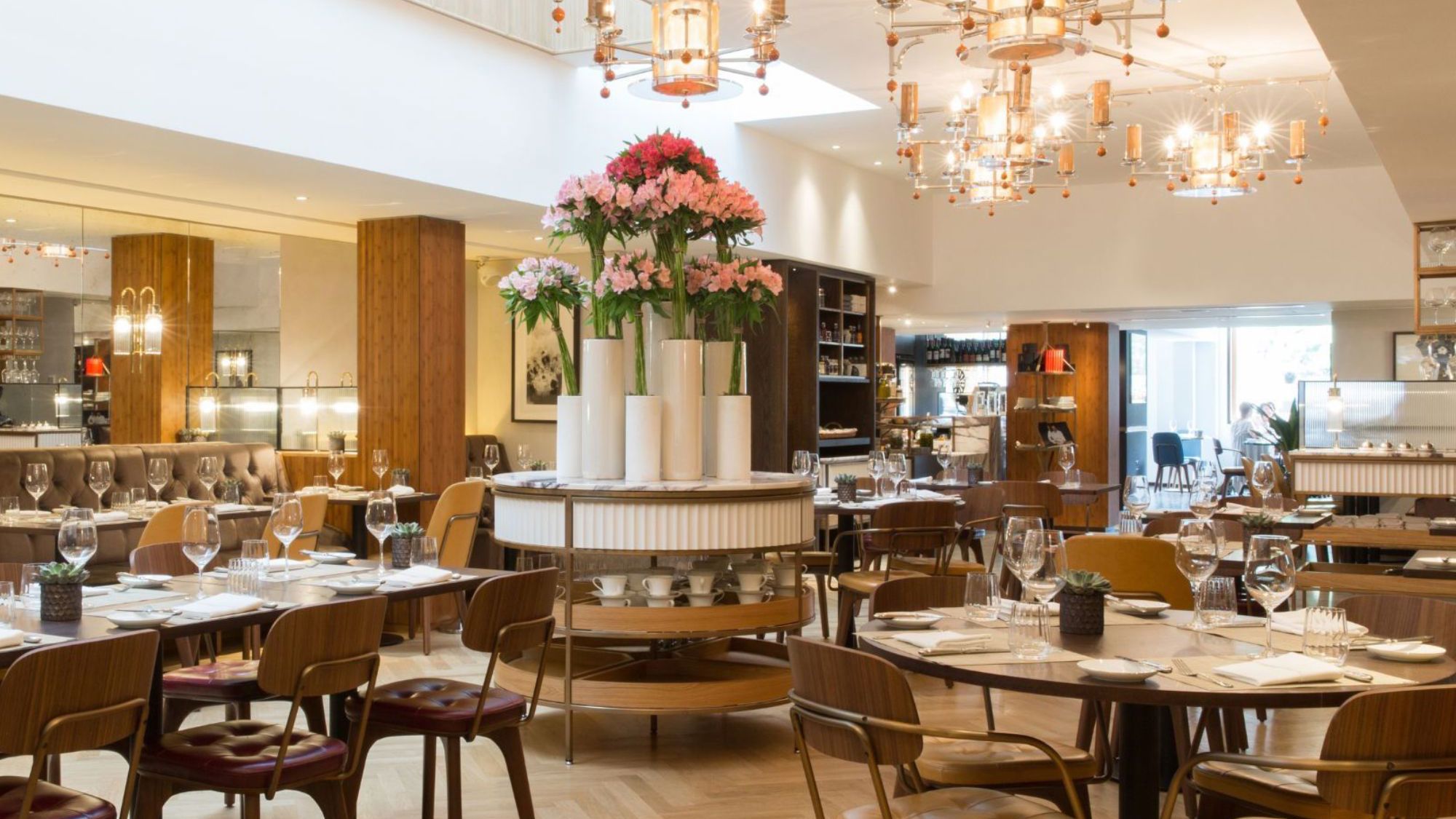 Restaurant space set up