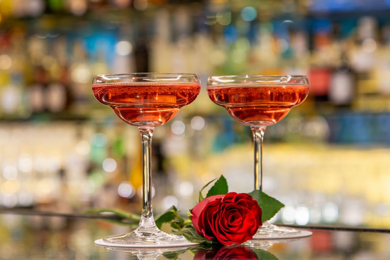 The Athenaeum Hotel & Residences romantic drinks in the bar