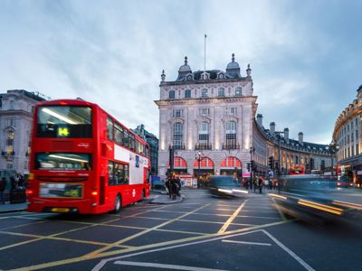 red bus in london