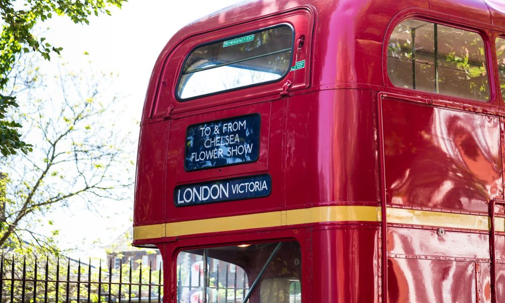red bus in london