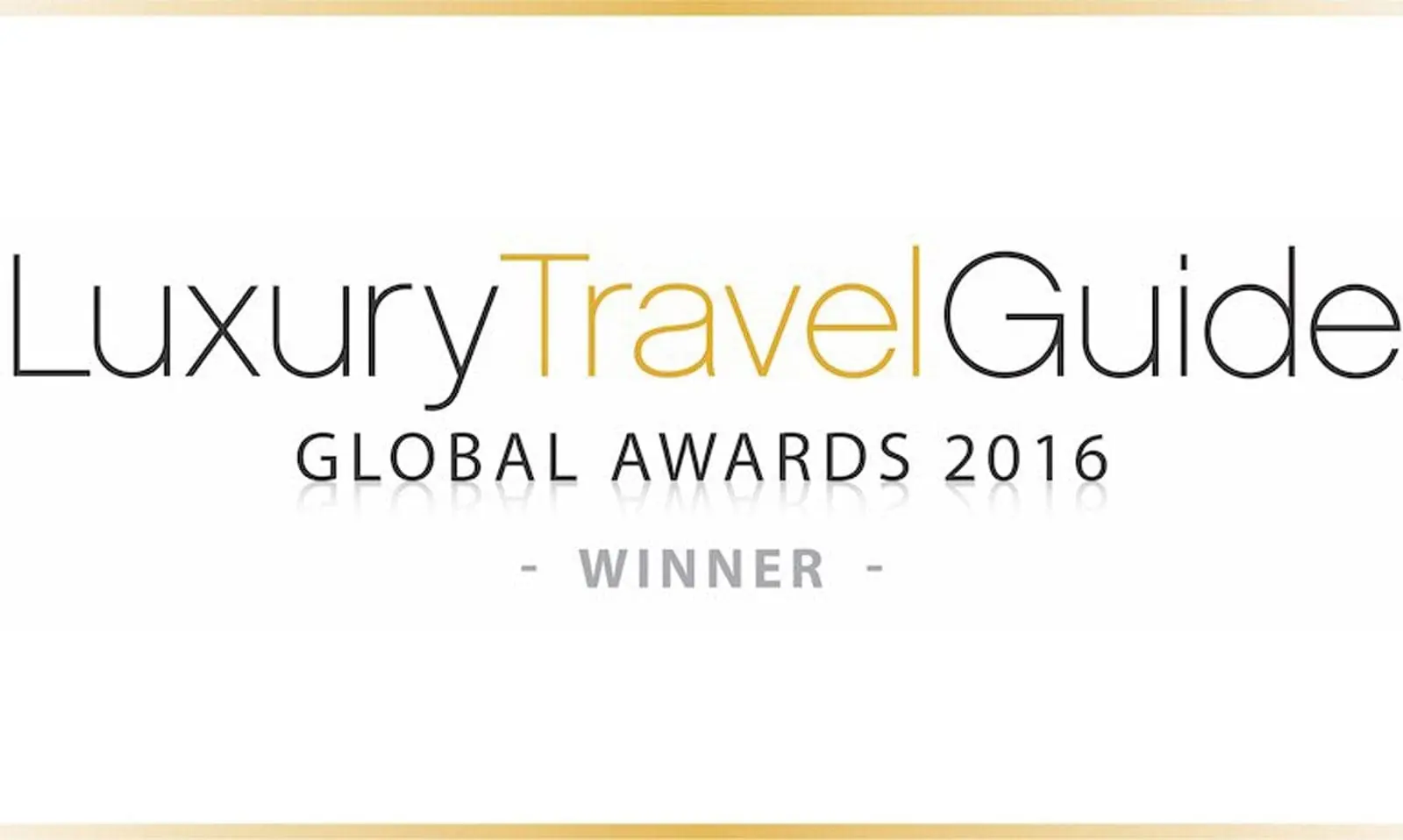 Luxury Travel Guide Global Award 2016
