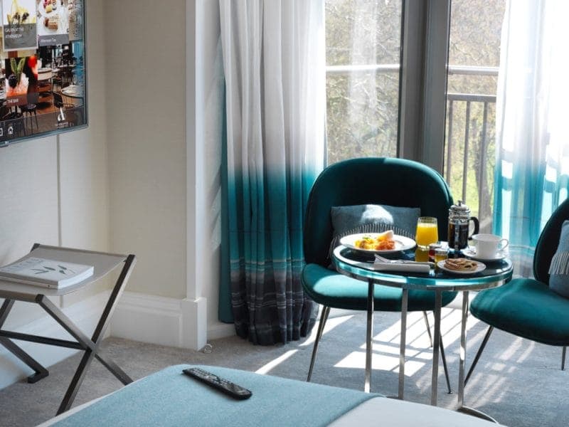 Park view breakfast set up