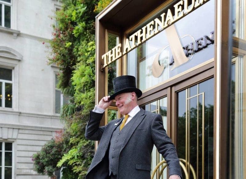 Jim the Doorman at The Athenaeum, a 5 star hotel in Mayfair.