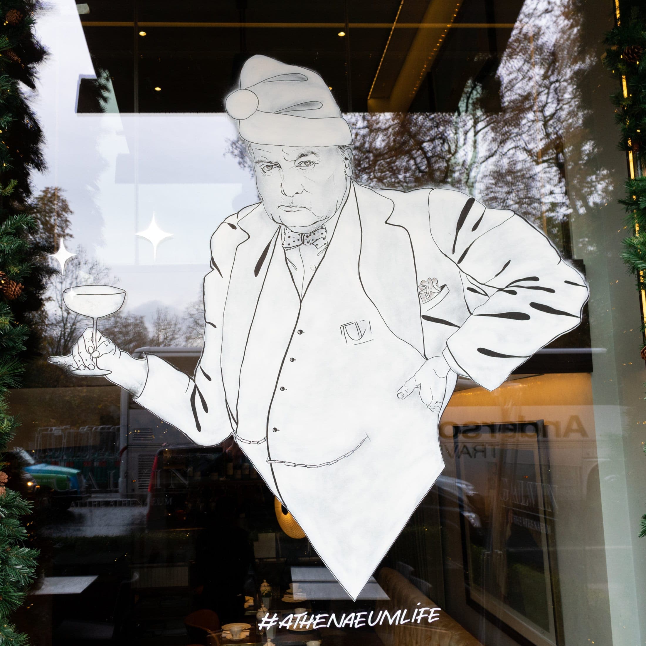 Winston Churchill Christmas Window