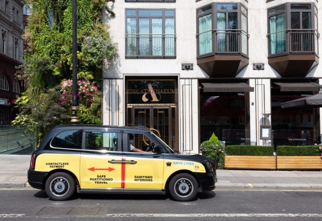 Black cab at The Athenaeum