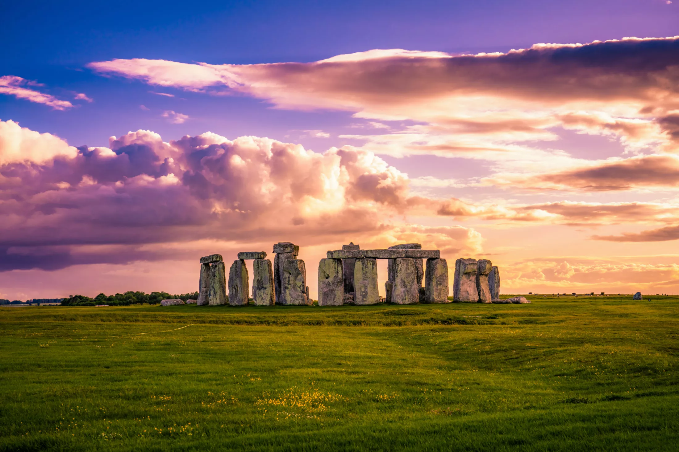 Stonehenge,At,Sunset,In,England