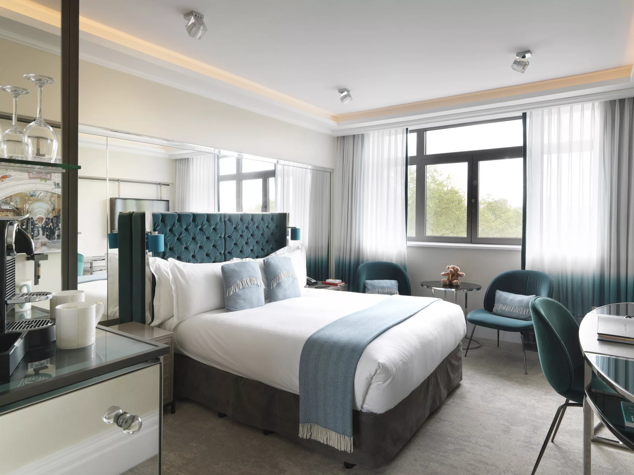 A luxury hotel room in London at The Athenaeum - a five star hotel in Mayfair