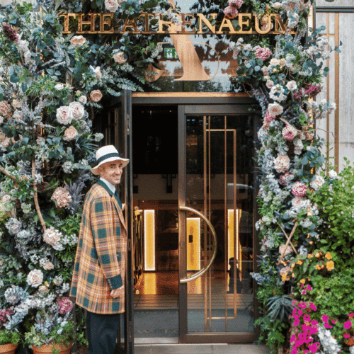 Athenaeum hotel exterior floral display